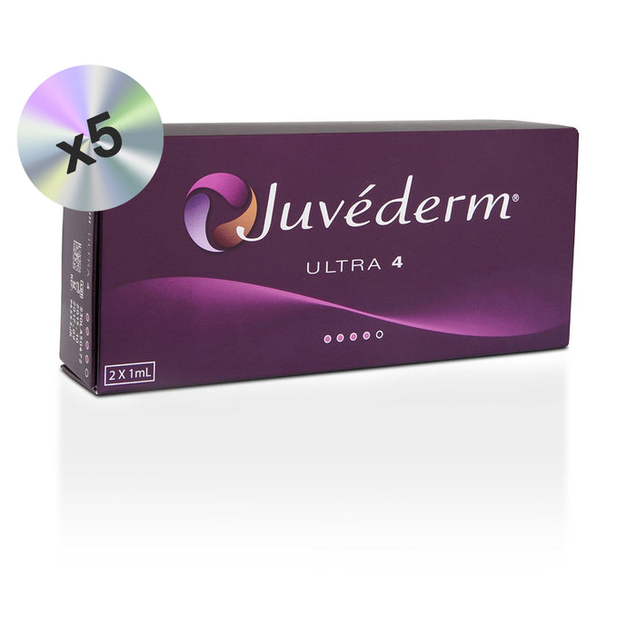 FIVE BOXES Juvederm ULTRA 4 Lidocaine (2x1ml)