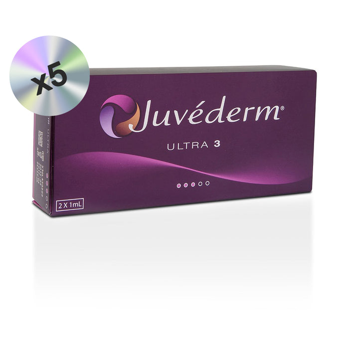 FIVE BOXES Juvederm ULTRA 3 Lidocaine (2x1ml)