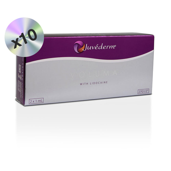 TEN BOXES Juvederm VOLUMA Lidocaine (2x1ml)