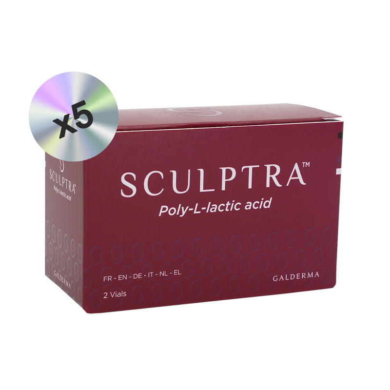 FIVE BOXES Sculptra (2 vials x 367.5mg/5ml)